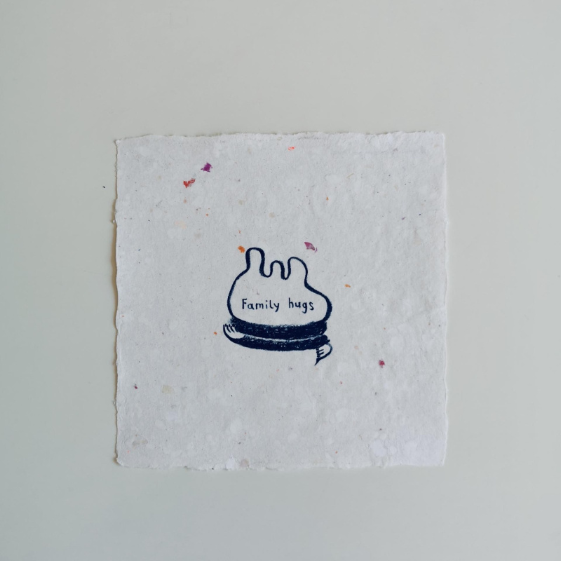 Sweet Memories, 18x18 cm, рачно печатена рециклирана хартија