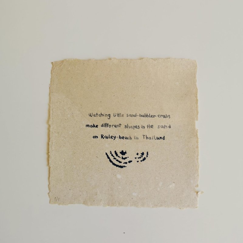 Sweet Memories, 18x18 cm, рачно печатена рециклирана хартија