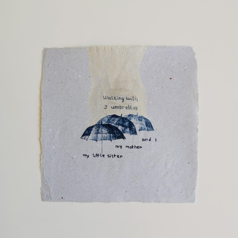 Sweet Memories, 18x18 cm, рачно печатена рециклирана хартија