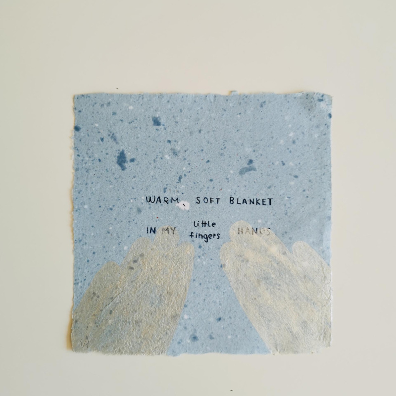 Sweet Memories, 18x18 cm, рачно печатена рециклирана хартија