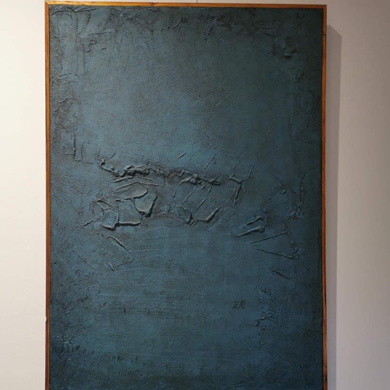 Le Bleu Espace, акрил на платно, 100×70cm, 2023