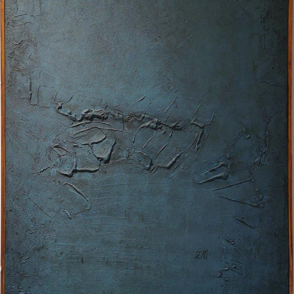 Le Bleu Espace, акрил на платно, 100×70cm, 2023