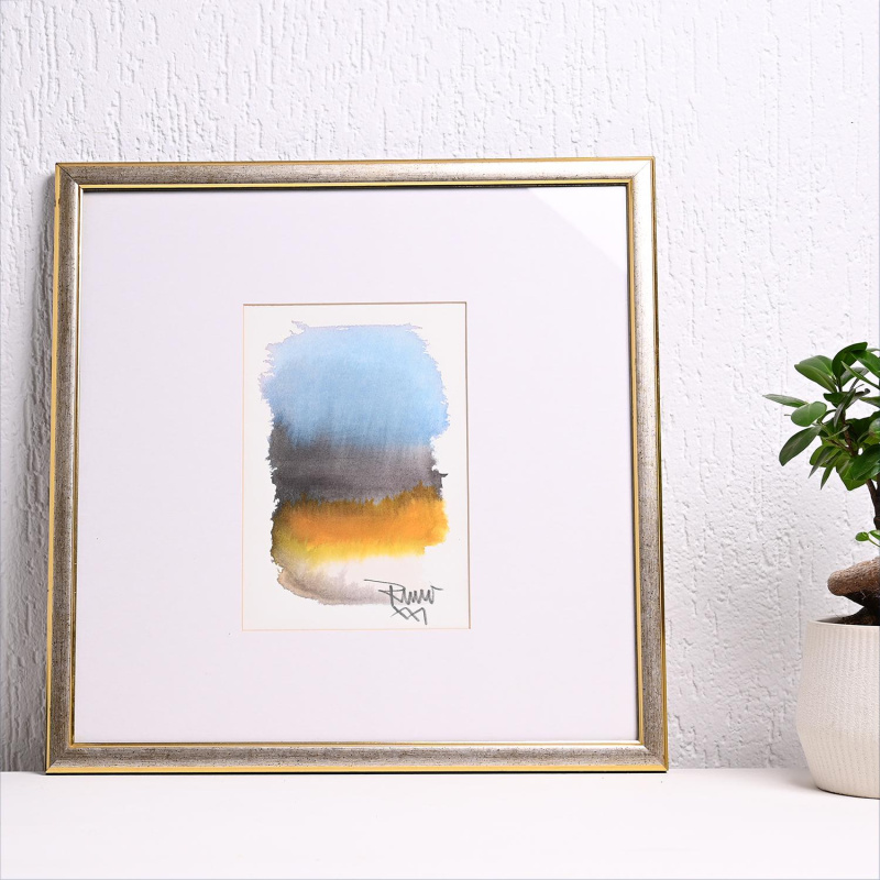 Бурно Зајдисонце, акварел, 45х45cm, 2024