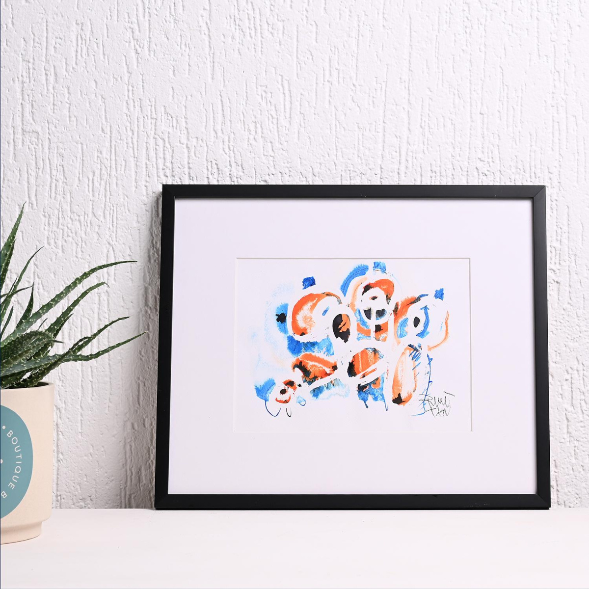 Портокалови Рози, акварел туш, 38х32cm, 2024