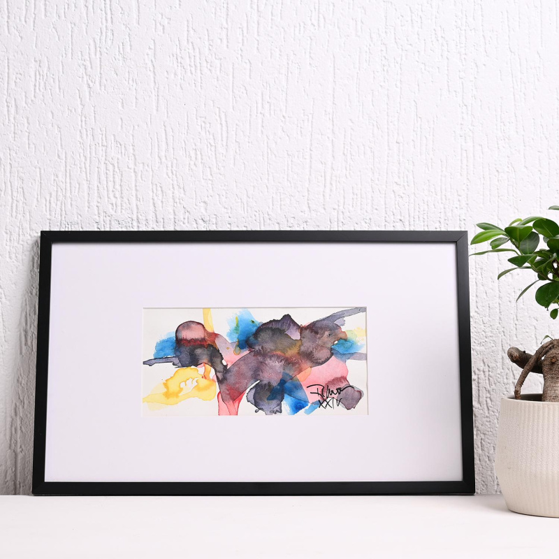 Уживање 2, акварел, 47х29cm, 2024