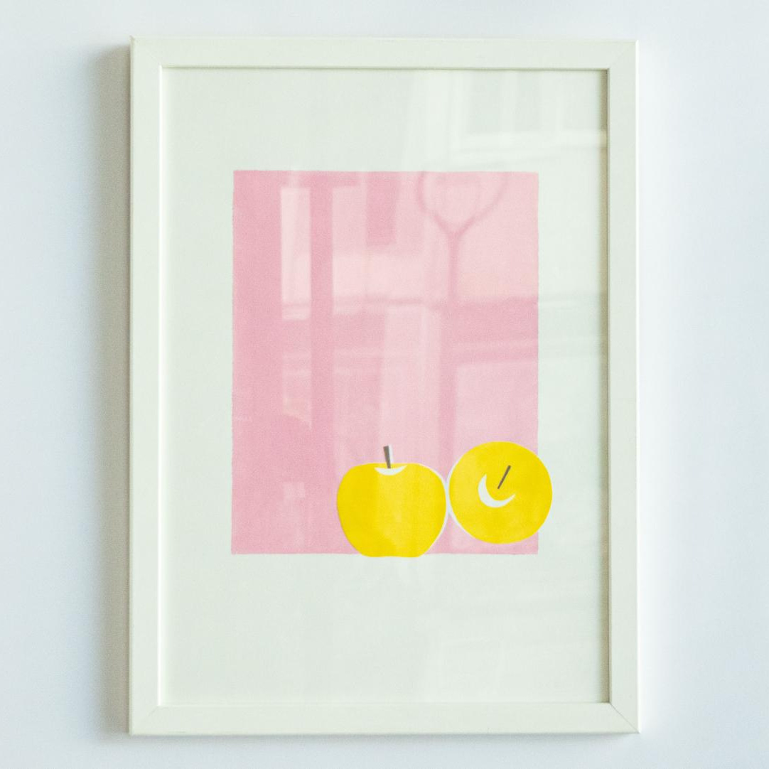 Rhythm series 3, 40x20 cm, акрилен колаж на хартија, 2021, со паспарту