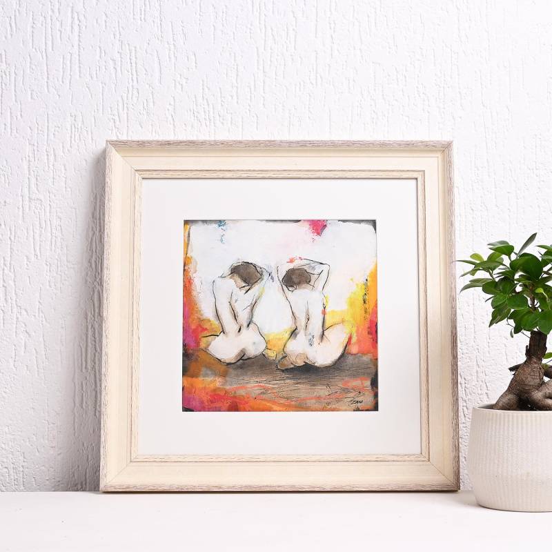 Song, 24x24cm, комбинирана техника, 2025